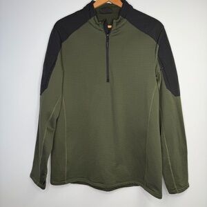 Triple Aught Design Vortex Half Zip Dark Green Black Size Large
